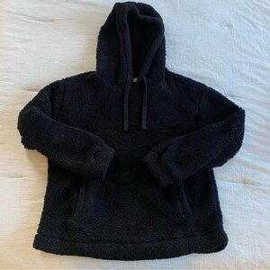 Universal Thread Sherpa Fleece Hoodie Black Sz Small Sweatshirt Winter Lounge